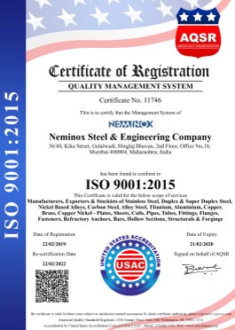 Quality Management System -ISO Certificate